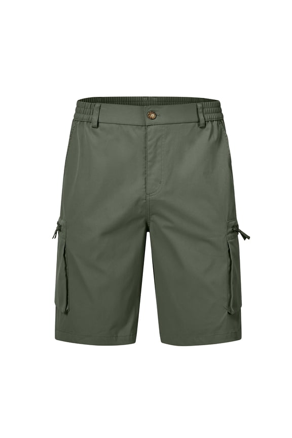 Men's Hiking Cargo Shorts Outdoor Travel Shorts for Men with Multi Pocket for Fishing Camping Casual Golf Armygreen 34