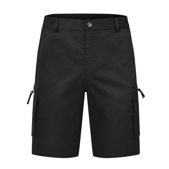 Men's Hiking Cargo Shorts Outdoor Travel Shorts for Men with Multi Pocket for Fishing Camping Casual Golf Black 38