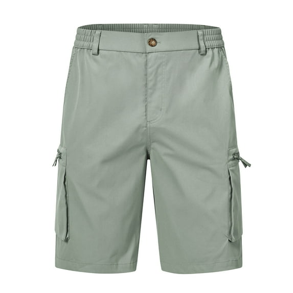 Men's Hiking Cargo Shorts Outdoor Travel Shorts for Men with Multi Pocket for Fishing Camping Casual Golf Greygreen 32