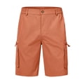 thumbnail image 1 of Men's Hiking Cargo Shorts Outdoor Travel Shorts for Men with Multi Pocket for Fishing Camping Casual Golf Orange 44, 1 of 6