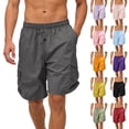thumbnail image 1 of Men's Hiking Cargo Shorts Quick Dry Lightweight Drawstring Waist Summer Casual Shorts Multi Pockets Work Golf Outdoor Athletic Short Pants, L, 1 of 8