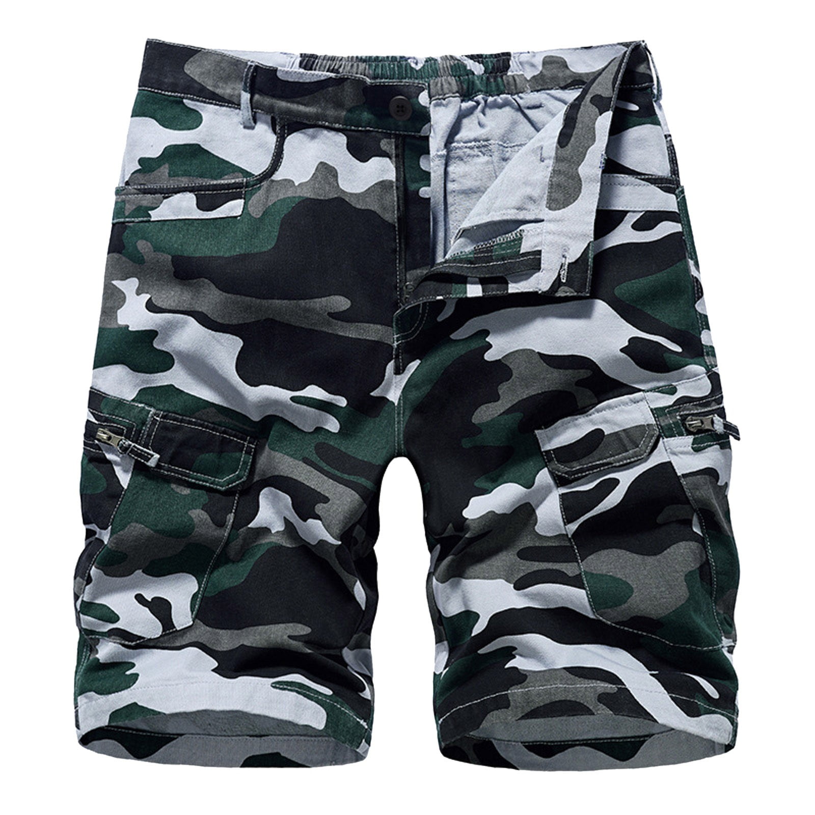 Men's Hiking Cargo Shorts Stretch Elastic Waist Drawstring Mens Shorts