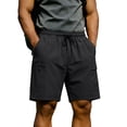 thumbnail image 1 of Men's Hiking Cargo Shorts Stretch Quick Dry Lightweight Relaxed Fit Shorts for Men Fishing Athletic Shorts with Zipper Pockets Big and Tall Size S-3XL Black, 1 of 9