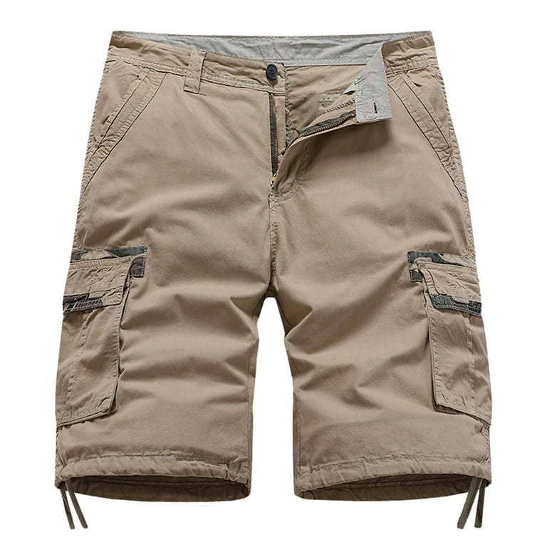 Men s Hiking Cargo Shorts Water Resistant Quick Drying Outdoor Shorts with Multiple Pocket for Fishing Travel Color X1 Khaki Size 36 Walmart