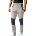 thumbnail image 1 of Men's Hiking Pants Cargo Work Pants Water Resistant Quick Dry Lightweight Camping Travel Outdoor Nylon Pants with Zipper Pockets and Elastic Waistband, 1 of 9