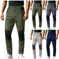 thumbnail image 1 of Men's Hiking Pants Cargo Work Pants Water Resistant Quick Dry Lightweight Camping Travel Outdoor Nylon Pants with Zipper Pockets and Elastic Waistband, 1 of 5