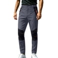 thumbnail image 1 of Men's Hiking Pants Cargo Work Pants Water Resistant Quick Dry Lightweight Camping Travel Outdoor Nylon Pants with Zipper Pockets and Elastic Waistband, 1 of 6