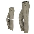 thumbnail image 1 of Men's Hiking Pants Convertible Lightweight Zip Off Outdoor With Solid Color Outdoor Thin Detachable Full Length Pants Khaki, 1 of 3