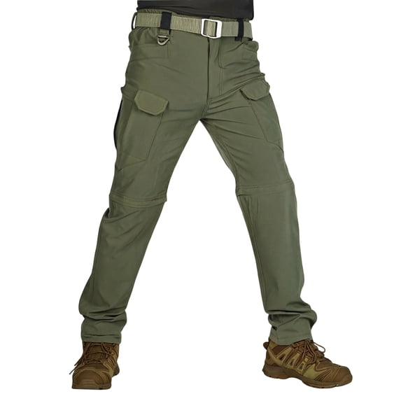Men's Hiking Pants Convertible Zip Off Lightweight Waterproof Quick Dry Outdoor Fishing Travel Safari Camping S-3XL (No Belt)