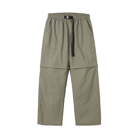 Men's Hiking Pants Convertible Zip off Lightweight Waterproof Quick Dry Outdoor Fishing Travel Sai Camping Size 3XL Army Green