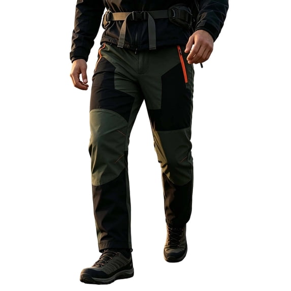 Men's Hiking Pants Lightweight Outdoor Climbing Camping Pants Quick Dry Waterproof Trousers with Zipper Pockets