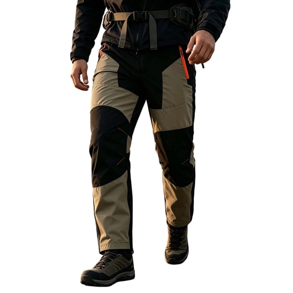 Men's Hiking Pants Lightweight Outdoor Climbing Camping Pants Quick Dry Waterproof Trousers with Zipper Pockets