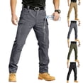 thumbnail image 1 of Men's Hiking Pants Lightweight Stretch Cargo Work Pants Gray L, 1 of 9