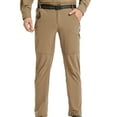 thumbnail image 1 of Men's Hiking Pants Quick Dry Lightweight Water Resistant Outdoor Sports Pants with Zipper Cargo Pockets, Brown (XX-Large), 1 of 6