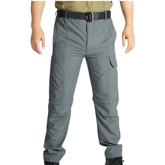 Men's Hiking Pants Quick-Dry Lightweight Waterproof Travel Outdoor Camping Hunting Fishing Work Cargo Pants Convertible Lightweight Hiking Fishing Zip Off Cargo Work Pants Trousers