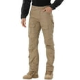 thumbnail image 1 of Men's Hiking Pants with 10 Pockets Ripstop Work Hunting Pants(No Belt)Khaki,Size 38, 1 of 6