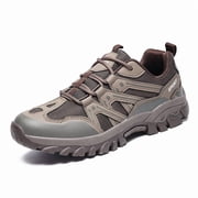 Hiking Shoes for Men Lightweight Anti Slip Outdoor Ankle Boots Breathable Hike Trekking Trails Shoe,Gray