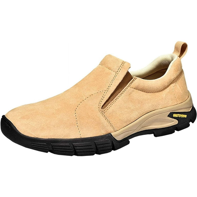 Men's Hiking Shoes Comfortable Slip-on Loafers Outdoor Non-Slip Casual  Sports Shoes for Men's Cross-Country Hiking Travel Walking Shoes 