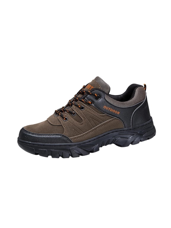 Men's Hiking Shoes Non Slip Waterproof Lightweight Trail Shoes with Arch Support Comfortable Outdoor Trekking Sneakers for Camping Backpacking