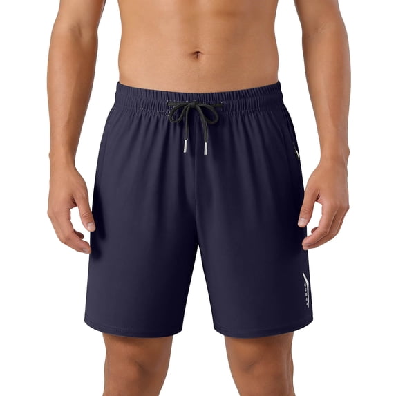 Men's Hiking Shorts 10" with Zipper Pockets Quick Dry Water Resistant Casual Stretch Golf Work Short Outdoor Summer Size L-6XL Dark Blue