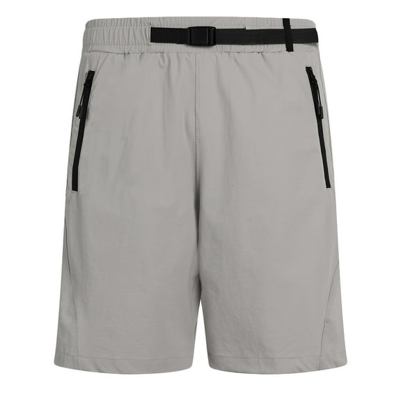 Men's Hiking Shorts Casual Shorts Stretch Flat Front Lightweight Quick Dry Zip Pockets with Belt Gray,3XL