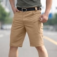 thumbnail image 1 of Men's Hiking Shorts Waterproof Cargo Short Pants Quick Dry Work Shorts with Multi Pockets(No Belt) (Coffee,S), 1 of 6