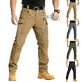 thumbnail image 1 of Men's Hiking Tactical Pants Lightweight Stretch Military Cargo Work Pants Brown S, 1 of 9