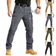 thumbnail image 1 of Men's Hiking Tactical Pants Lightweight Stretch Military Cargo Work Pants Gray M, 1 of 9
