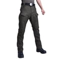 thumbnail image 1 of Men's Hiking Tactical Pants Outdoor Waterproof Cargo Pants Relaxed Fit Trousers   Work Travel Pants with 9 Pockets green X-Large, 1 of 6