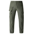 thumbnail image 1 of Men's Hiking Work Cargo Pants Quick-Dry Lightweight Waterproof Muti Pockets Outdoor Mountain Fishing Camping Pants Size 5XL Army Green, 1 of 6