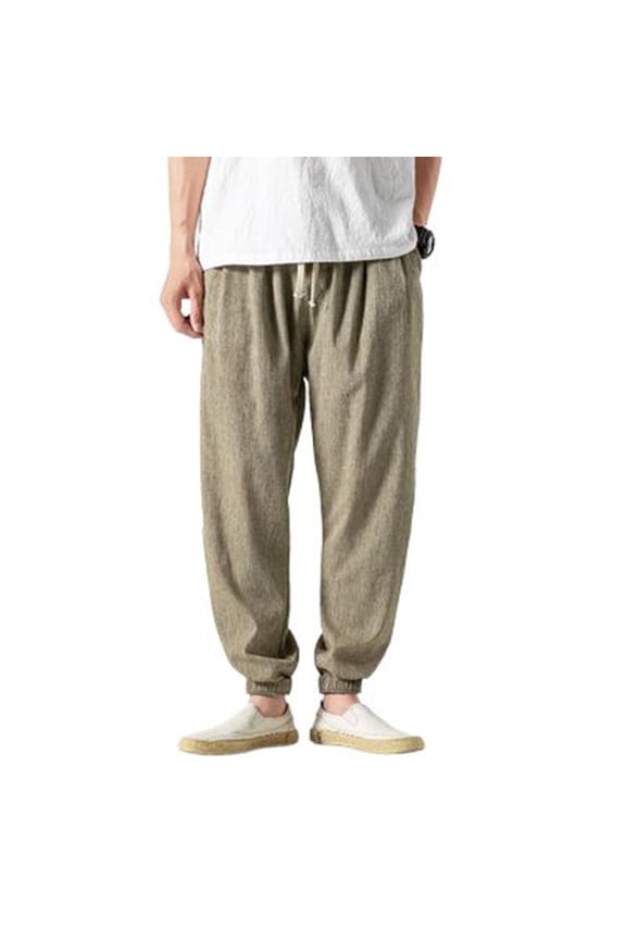 Men's Hip Hop Harem Pants - Elastic Waist Drawstring Joggers