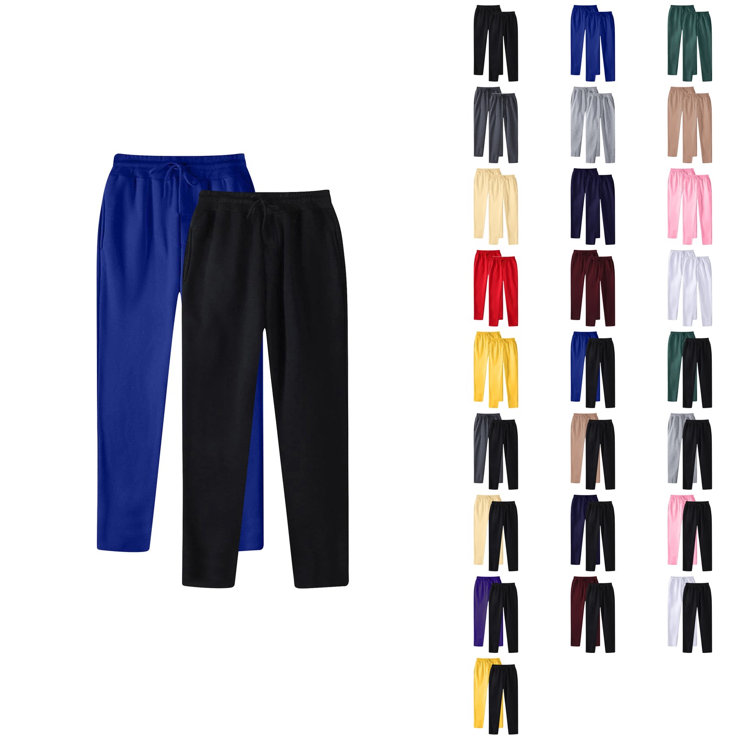Men's Hip Hop Pants Casual Solid Color Track Cuff Lace Up Workout Pants ...