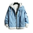 thumbnail image 1 of Men's Hip Hop Street Casual Hooded Denim Jacket, 1 of 6