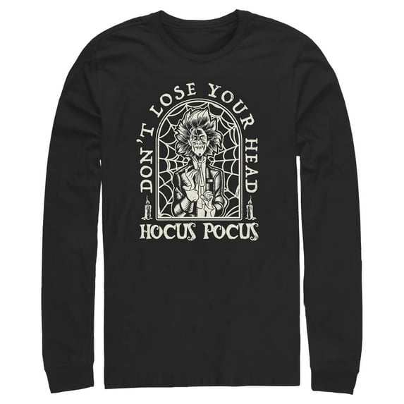 Men's Hocus Pocus 2 Billy Butcherson Lose Your Head Long Sleeve Shirt Black Large