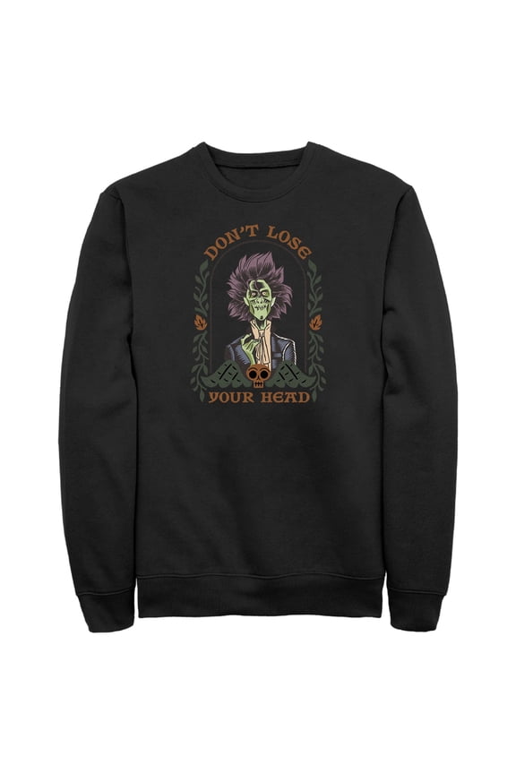 Men's Hocus Pocus 2 Billy Zombie Lose Your Head Sweatshirt Black Small