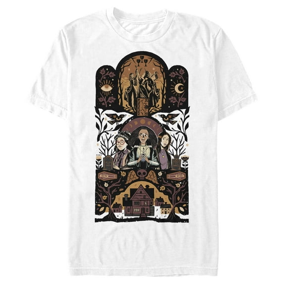 Men's Hocus Pocus 2 Ornate Ritual Poster Graphic Tee White 2X Large