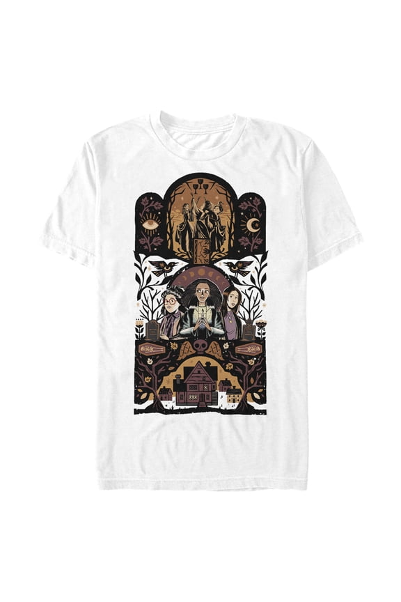 Men's Hocus Pocus 2 Ornate Ritual Poster Graphic Tee White Medium