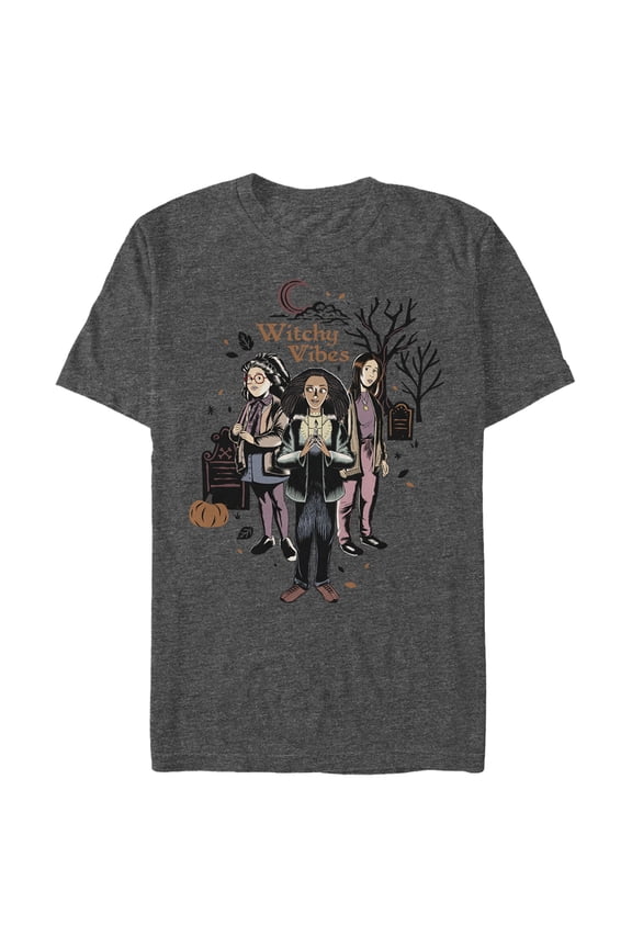 Men's Hocus Pocus 2 Witchy Vibes Portrait Graphic Tee Charcoal Heather Small