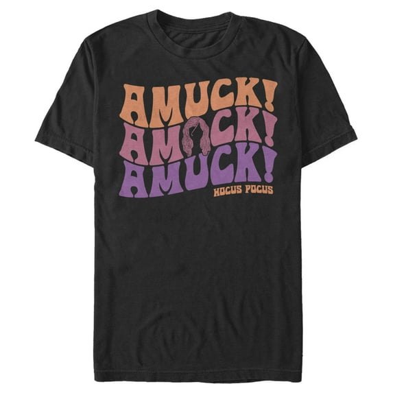 Men's Hocus Pocus Amuck Phrase Graphic Tee Black Small