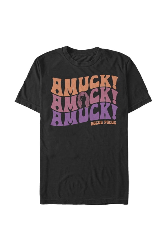 Men's Hocus Pocus Amuck Phrase Graphic Tee Black Small