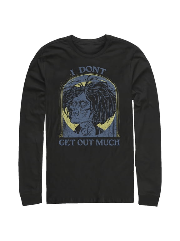 Men's Hocus Pocus Billy Zombie Get Out Much Long Sleeve Shirt Black X Large