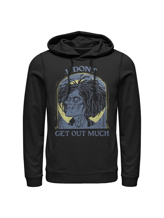 Men's Hocus Pocus Billy Zombie Get Out Much Pull Over Hoodie Black Small