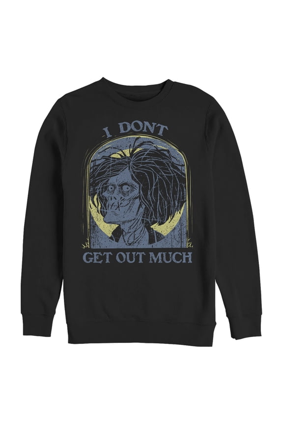 Men's Hocus Pocus Billy Zombie Get Out Much Sweatshirt Black Large