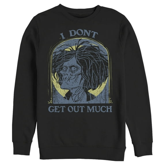 Men's Hocus Pocus Billy Zombie Get Out Much Sweatshirt Black X Large