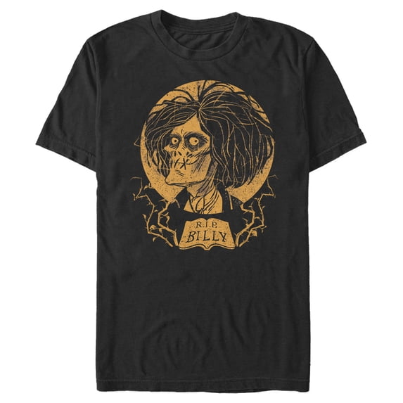 Men's Hocus Pocus Billy Zombie Portrait Graphic Tee Black 3X Large