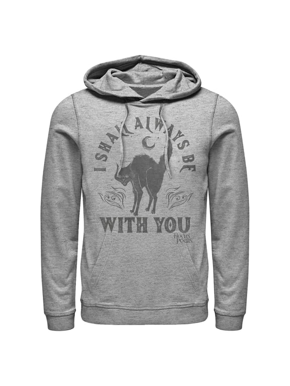Men's Hocus Pocus Binx Always With You Pull Over Hoodie Athletic Heather Medium