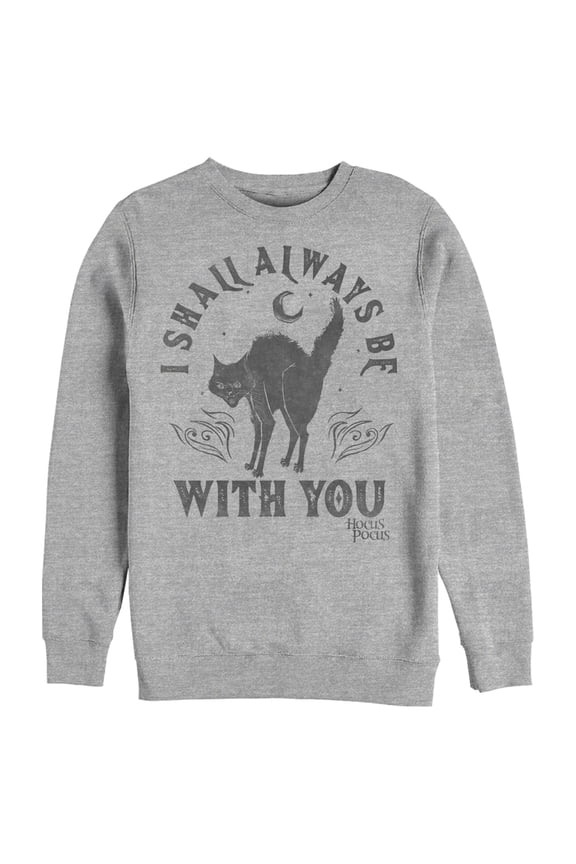 Men's Hocus Pocus Binx Always With You  Sweatshirt Athletic Heather Large