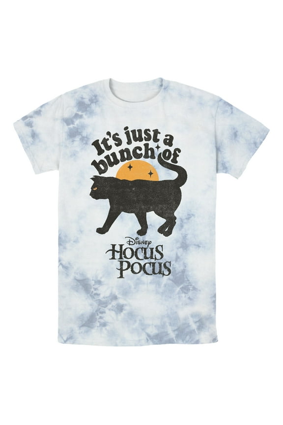 Men's Hocus Pocus Binx Black Cat Graphic Tee White/Blue Large