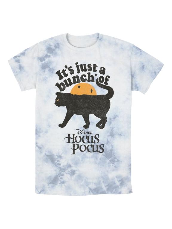 Men's Hocus Pocus Binx Black Cat Graphic Tee White/Blue Medium