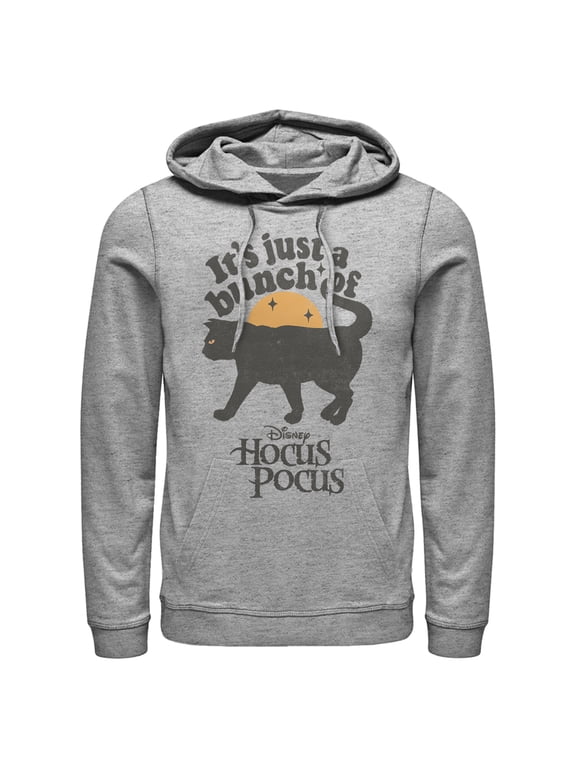 Men's Hocus Pocus Binx Cat Pull Over Hoodie Athletic Heather X Large